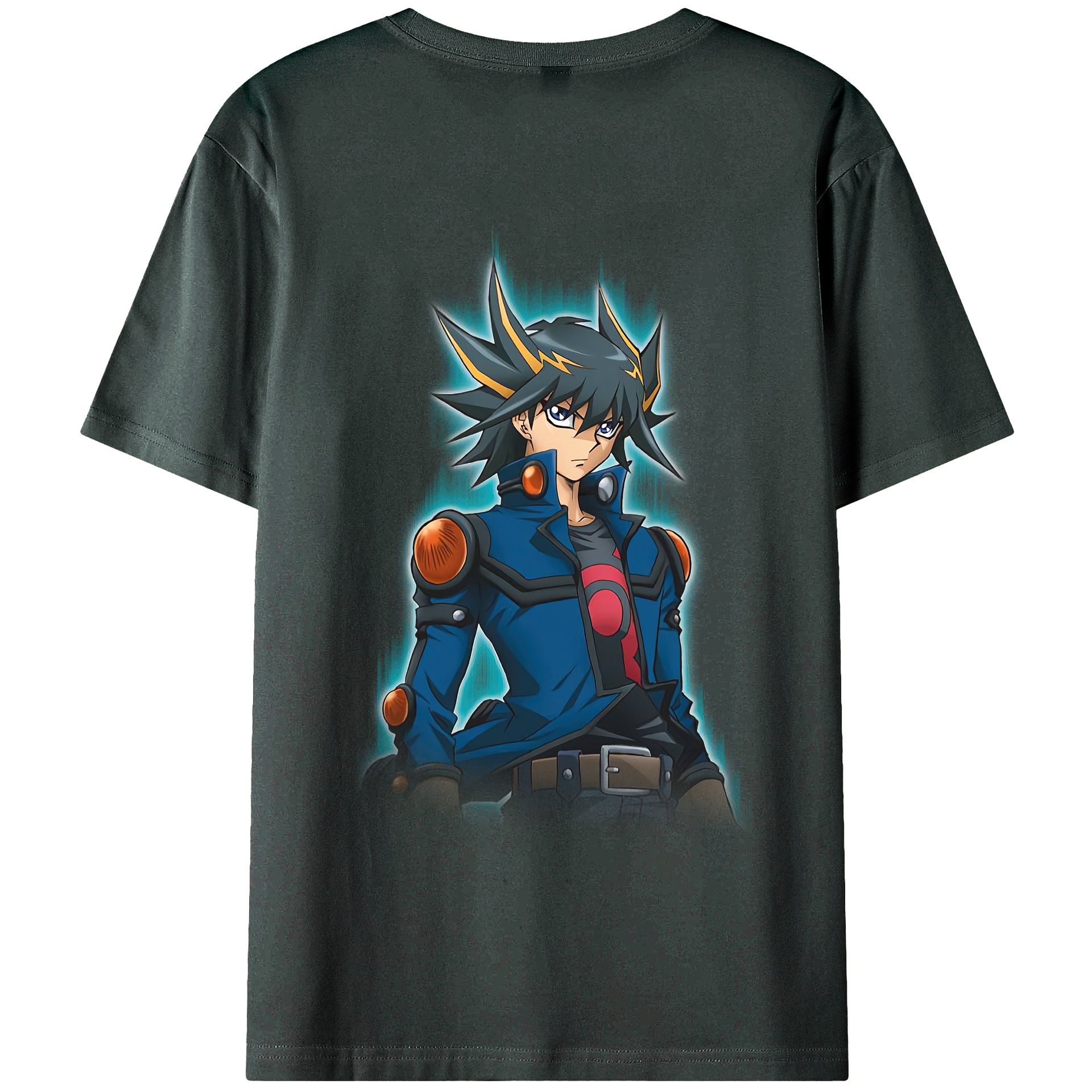 （画像用） 遊☆戯☆王 Yu-Gi-Oh! 綿100％ メンズ半袖Tシャツ（バックプリント） 通気性